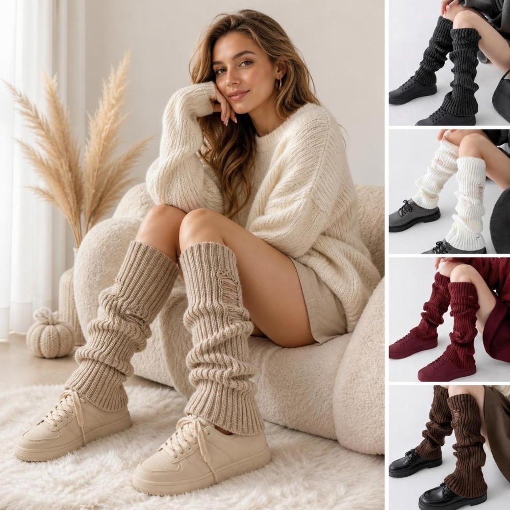 Boot Sock Slouchy - Scaldamuscoli in maglia calda, polsini per