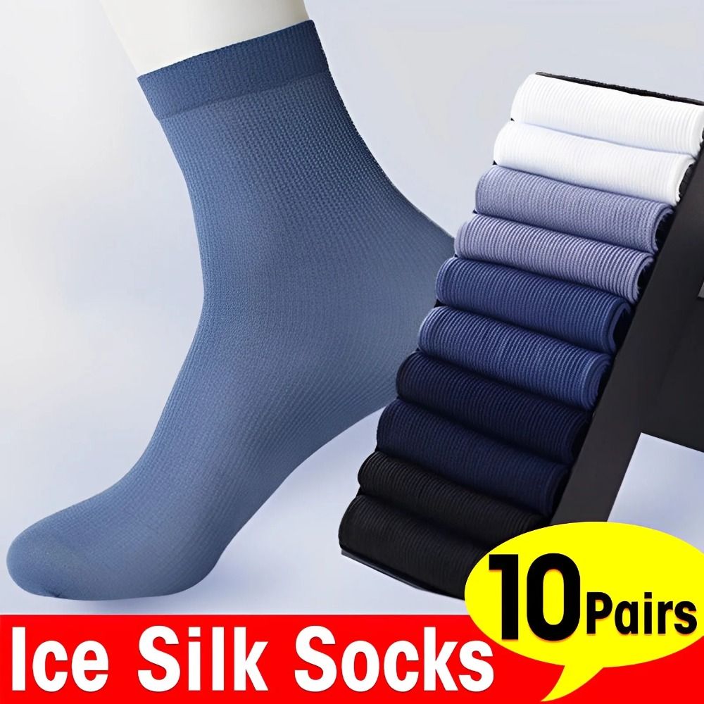 Silk Sock Bamboo - 10 Paia Nuovi Calzini Traspiranti da