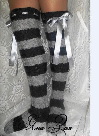 Thigh High Sock Stay Up - Calze da donna in maglia alta