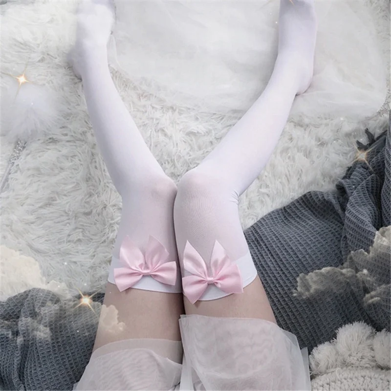 Calze da donna sexy Fiocco ros - Thigh High Sock Stay Up recensione e prezzo