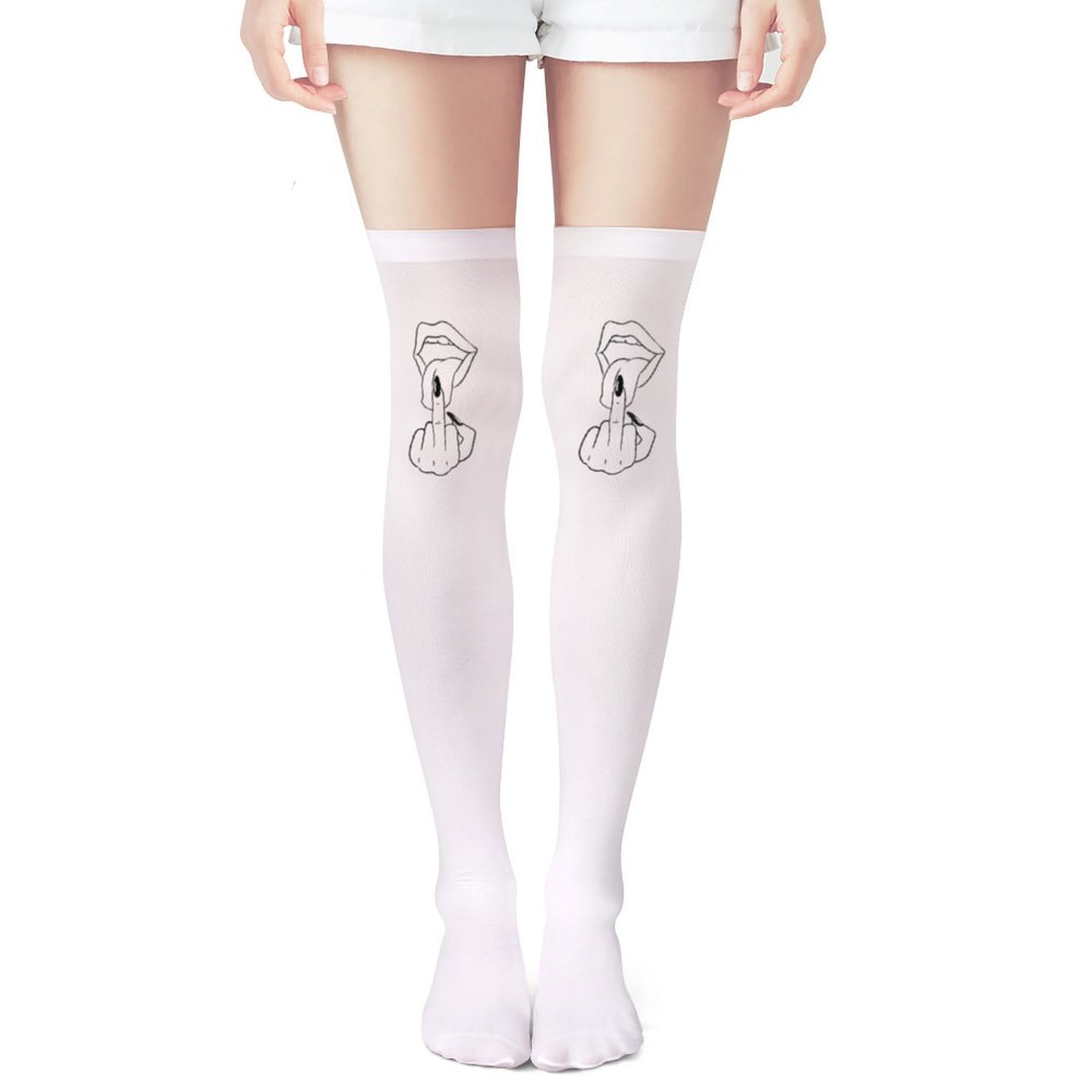 Calze da donna bianche con sta - Knee High Sock Women recensione e prezzo